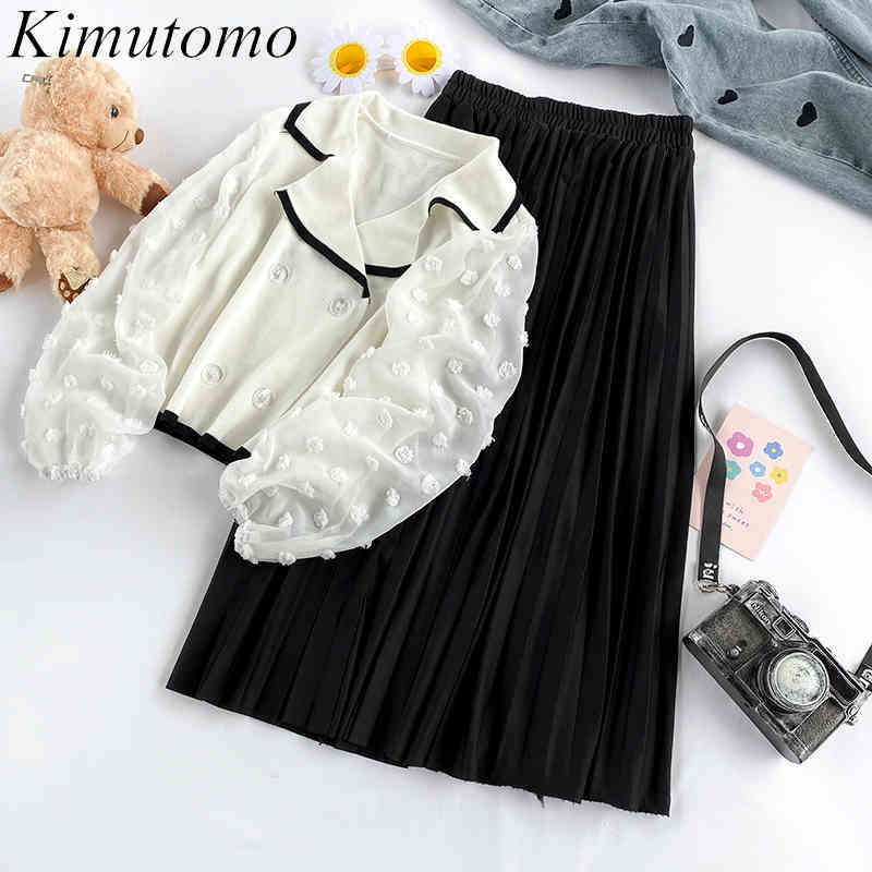 Kimutomo Hong Kong Fashion Women Set Long Sleeve Mesh Stitching Knitted Tops High Waist Wild Black Solid Skirt Two Piece Suit 210521
Kimutomo Hong Kong Fashion Women Set Long Sleeve Mesh Stitching Knitted Tops High Waist Wild Black Solid Skirt Two Piece Suit 210521