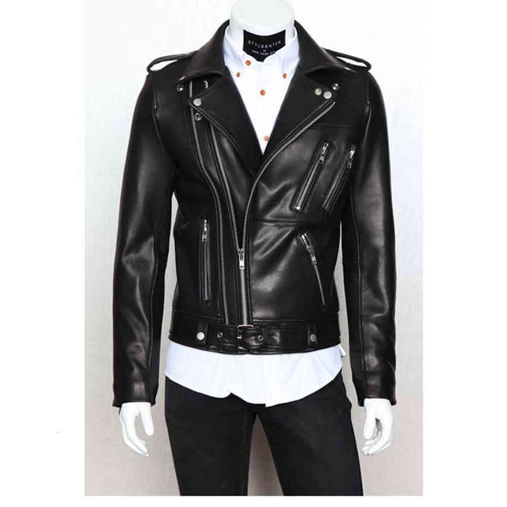 Men Leather Jas Reindeer Winter Style Men Motorcycle Leather Multi-Rits Revers Short Design, Black
Men Leather Jas Reindeer Winter Style Men Motorcycle Leather Multi-Rits Revers Short Design, Black