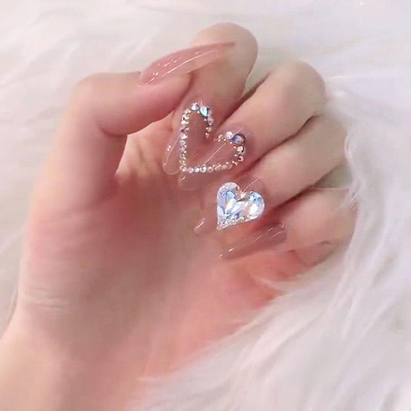 False Nails 24Pcs/Set Extension System Full Cover Coffin Medium Dripping Diamond Heart Shape Press On Nail Tips, X5
False Nails 24Pcs/Set Extension System Full Cover Coffin Medium Dripping Diamond Heart Shape Press On Nail Tips, X5