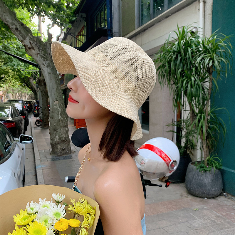 Hat Women's straw hat Korean fashion versatile summer sunshade sunscreen Mori small fresh wave edge Beach Hat, Beige
Hat Women's straw hat Korean fashion versatile summer sunshade sunscreen Mori small fresh wave edge Beach Hat, Beige