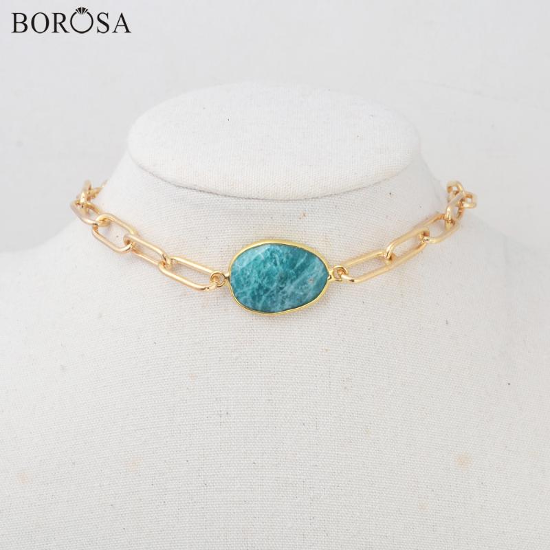 Pendant Necklaces 14'' Metal Necklace Natural Gems Stone For Women Gold Plating Turquoises Amazonite White Crystal Choker HD0352
Pendant Necklaces 14'' Metal Necklace Natural Gems Stone For Women Gold Plating Turquoises Amazonite White Crystal Choker HD0352