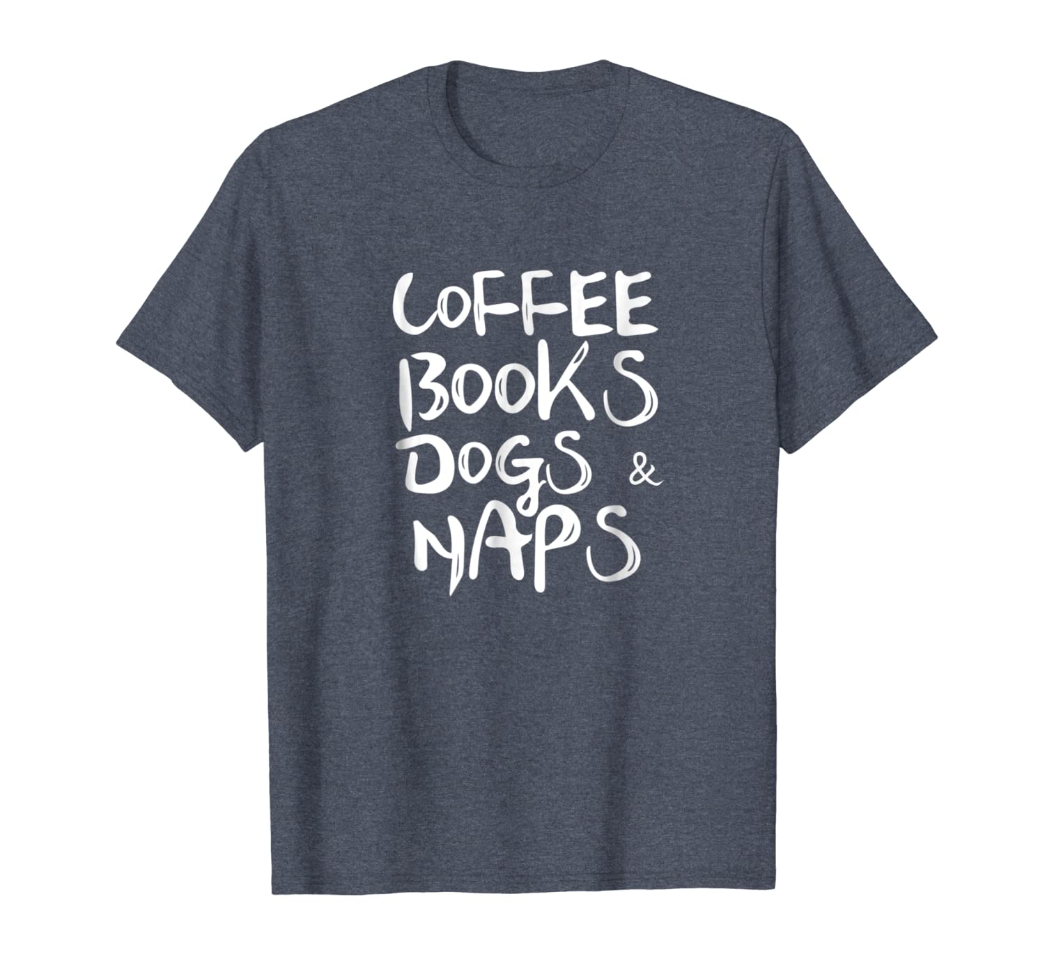 coffee books dogs and naps t-shirt funny quotes shirt, White;black