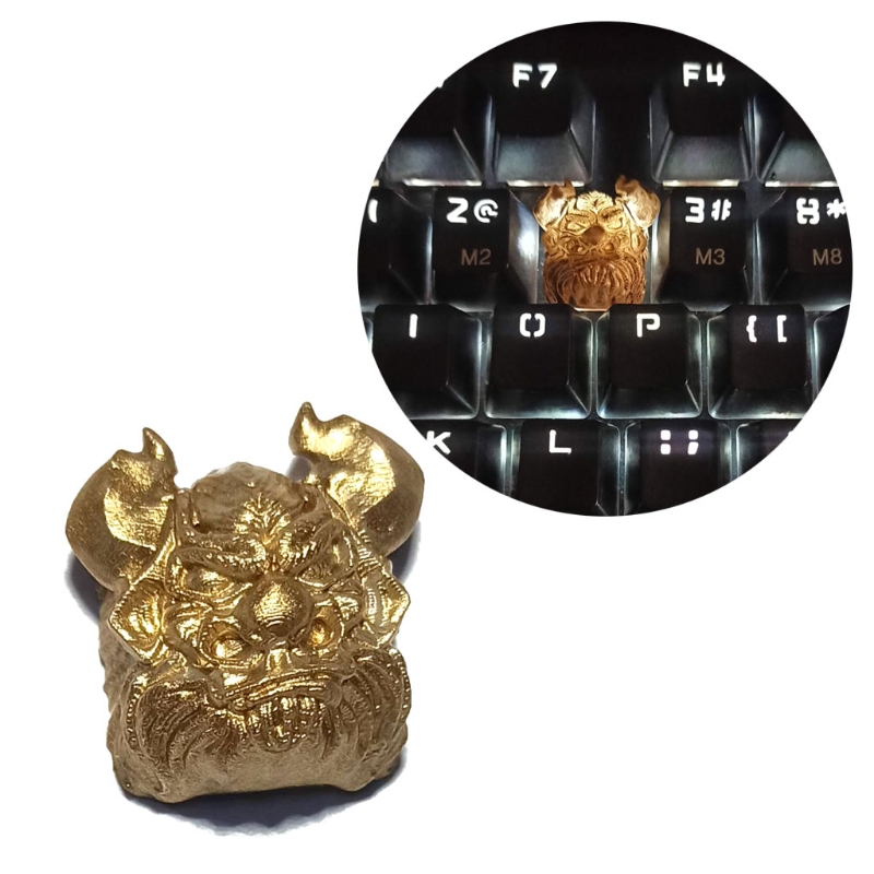 Handmade Customized OEM R4 Profile Resin Keycap Backlit Keycap Horns Demon Cap