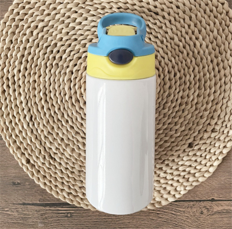 12oz Sippy Cup 350ml sublimation Children Water Bottle with straw lid Portable Stainless Steel Drinking tumbler for kids Free shipping
