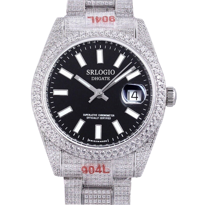Full Diamond Mens Watches 41mm Ice Blue Dial Sapphire Mirror Automatic Mechanical Watch Stainless Steel Strap Waterproof Design Men Wristwatch Montre De Luxe
Full Diamond Mens Watches 41mm Ice Blue Dial Sapphire Mirror Automatic Mechanical Watch Stainless Steel Strap Waterproof Design Men Wristwatch Montre De Luxe