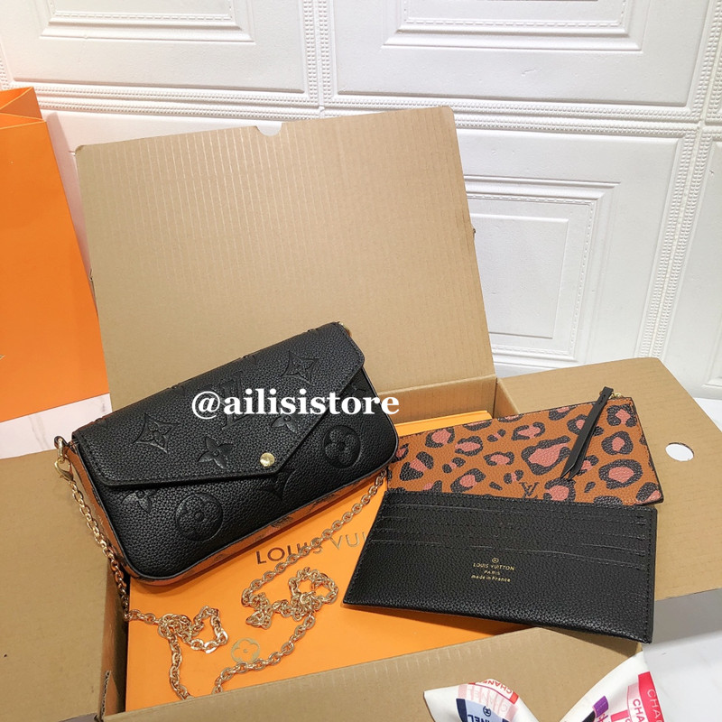 Cowhide Emboss Leopard POCHETTE FELICIE Chain Shoulder Bags Clutch Wallet Multi Purse Designer Handbags Wild at Heart Women Fashion Messenger Crossbody Bag, Add box
Cowhide Emboss Leopard POCHETTE FELICIE Chain Shoulder Bags Clutch Wallet Multi Purse Designer Handbags Wild at Heart Women Fashion Messenger Crossbody Bag, Add box
