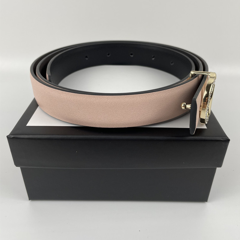 high quality cowhide box belt cowgirl casual fashion classic diamond luxury
