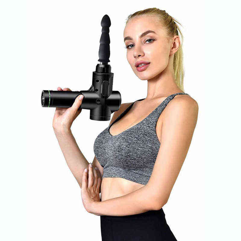 Massage Gun Head vibration message gun accesories sex silicone heads for Fascia percussion Vibrators Female Man 220115