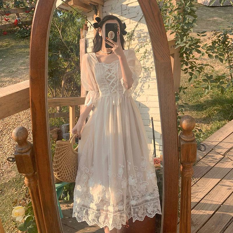 Party Dresses 2021 Summer Lace Sweet Elegant Dress Women Evening One Piece Korean Kawaii Short Sleeve Female Square Collar
Party Dresses 2021 Summer Lace Sweet Elegant Dress Women Evening One Piece Korean Kawaii Short Sleeve Female Square Collar