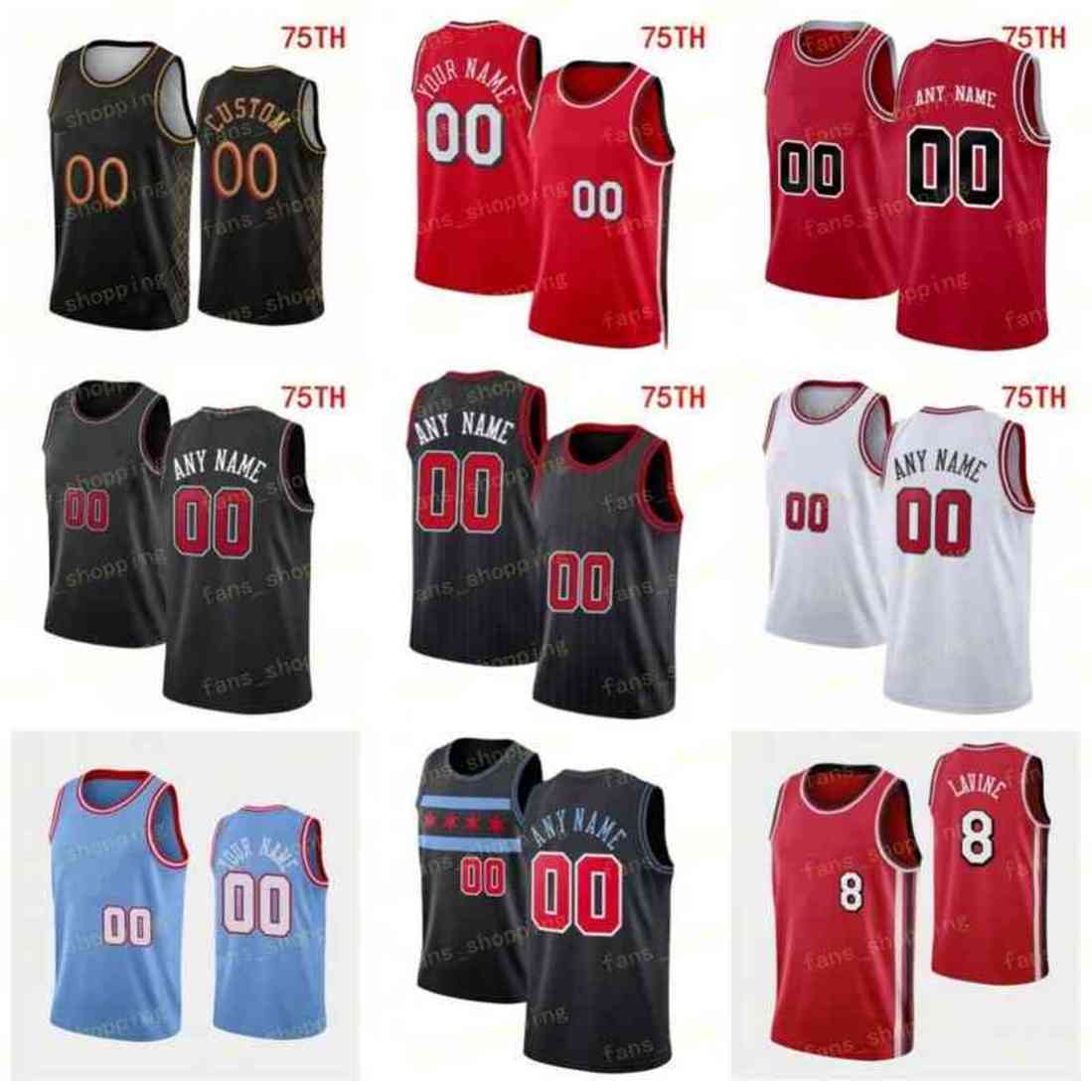 Custom Printed 75th City Basketball Jerseys Zach LaVine 8 Nikola 9 Vucevic Demar 11 DeRozan Lonzo 2 Ball 12 Ayo Dosunmu Alex 6 Caruso Malcolm 14 Hill Alfonzo 28 McKinnie, As
Custom Printed 75th City Basketball Jerseys Zach LaVine 8 Nikola 9 Vucevic Demar 11 DeRozan Lonzo 2 Ball 12 Ayo Dosunmu Alex 6 Caruso Malcolm 14 Hill Alfonzo 28 McKinnie, As
