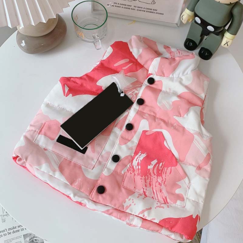 Kids Waistcoat Jackets Vests Girl Boys Coats Classic Letter Vest Down Jacket Baby Teen Clothes Outerwear Child Coat Top 5 Color wholesale