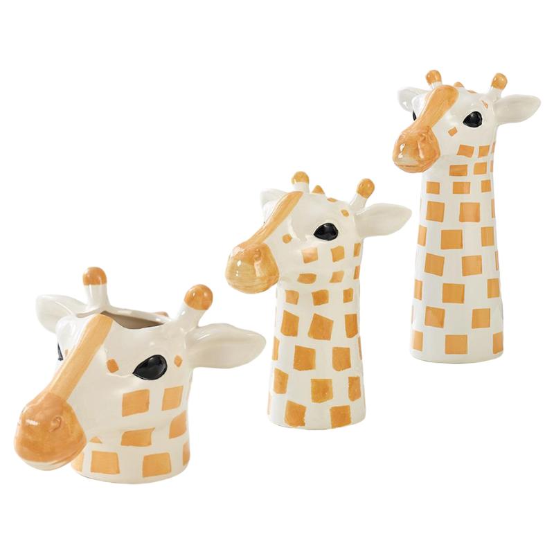 Vases Elegant Giraffe Shape Flower Vase Succulent Animal Art Home Decor