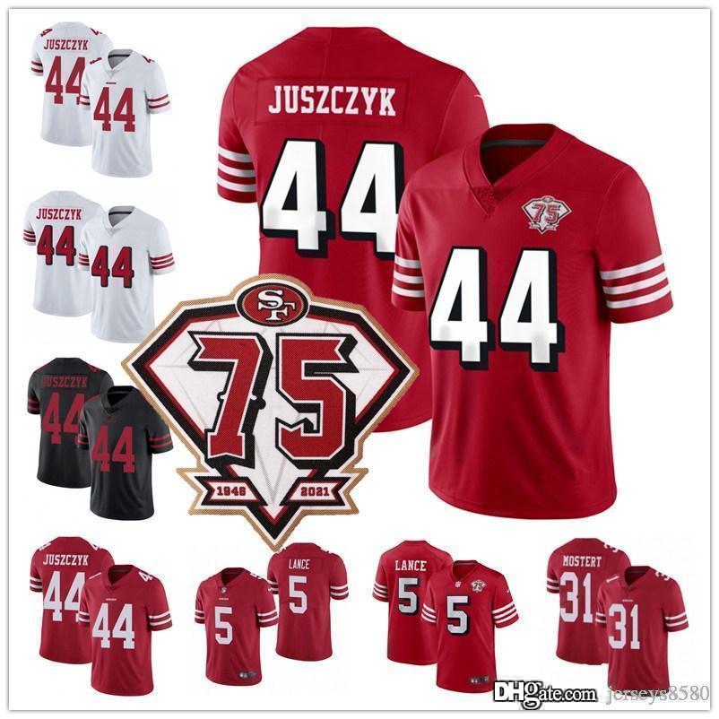 Men Women Youth 75th San Francisco49ersJersey 5 Trey Lance 31 Raheem Mostert 44 Kyle Juszczyk Football Jerseys Red Black White, Color
Men Women Youth 75th San Francisco49ersJersey 5 Trey Lance 31 Raheem Mostert 44 Kyle Juszczyk Football Jerseys Red Black White, Color