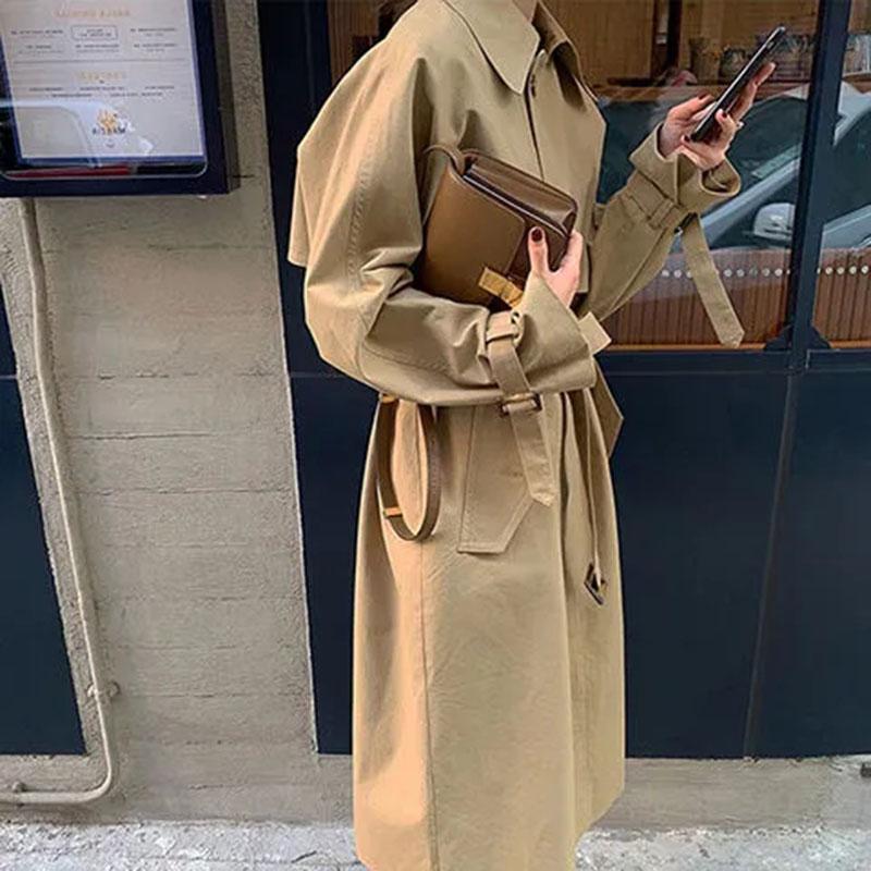 Women's Trench Coats Windbreaker Mid-length Over The Knee 2021 Spring British Style Waist Belted Coat, Khaki
Women's Trench Coats Windbreaker Mid-length Over The Knee 2021 Spring British Style Waist Belted Coat, Khaki