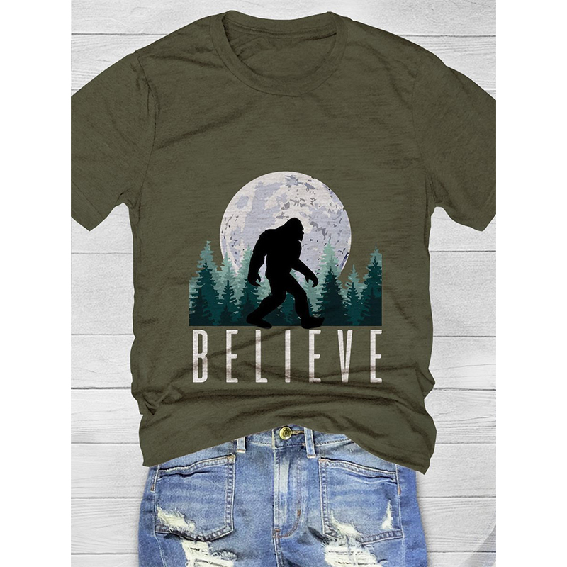 Ladies Top T-shirt Forest Print Basic Style Harajuku Summer Casual Street Round Neck Short Sleeve Comfortable Clothing, White
Ladies Top T-shirt Forest Print Basic Style Harajuku Summer Casual Street Round Neck Short Sleeve Comfortable Clothing, White