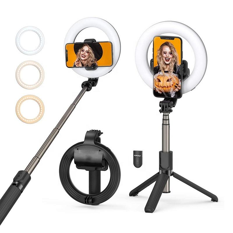 L07 Bluetooth selfie stick portable Monopods 5 inch ring fill light anchor beauty lights mobile phone live support
L07 Bluetooth selfie stick portable Monopods 5 inch ring fill light anchor beauty lights mobile phone live support