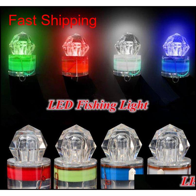 

Accessories Sports Outdoors Delivery 2021 4 Color Led Deep Drop Underwater Diamond Flashing Light Night Fishing Bait Lure Submersible Lamp Sq