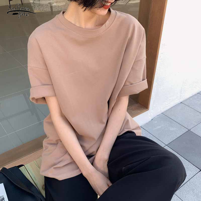 Solid Plus Size Women Tops and Blouse Short Sleeve Casual Loose O Neck Shirts Cotton Ladies Clothing 8779 50 210521, Black
Solid Plus Size Women Tops and Blouse Short Sleeve Casual Loose O Neck Shirts Cotton Ladies Clothing 8779 50 210521, Black
