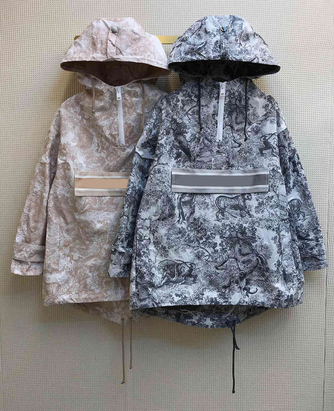 jackets High-end Fashion Animal Print Hooded Loose Casual for Women Streetwear Retro Runway Designer Coats Jacket