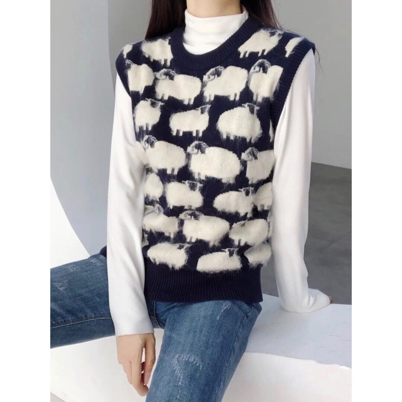 Fashion Harry Styles Sweater Vest Y2k Spring Vintage Women Loose French Lamb Wool Knitting Vests Sleeveless Top 210524, Navy
Fashion Harry Styles Sweater Vest Y2k Spring Vintage Women Loose French Lamb Wool Knitting Vests Sleeveless Top 210524, Navy