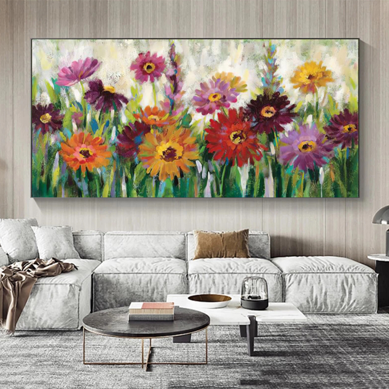Flower Painting Canvas Art Wall Art Pictures For Living Room Colorful Posters And Prints Modern Home Decor Landscape Cuadros