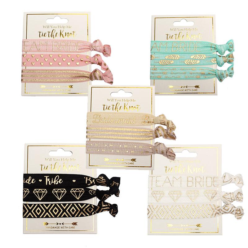 Party Decoration 3Pcs Team Bride Tribe Bridesmaid Hair Tie Wristband Bracelet Bachelorette Hen Wedding Bridal Shower HL46
Party Decoration 3Pcs Team Bride Tribe Bridesmaid Hair Tie Wristband Bracelet Bachelorette Hen Wedding Bridal Shower HL46