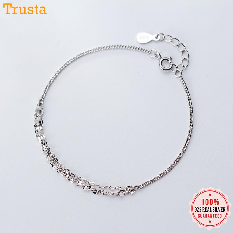 Link, Chain Trustdavis 100% 925 Solid Real Sterling Silver Women's Jewelry Multi-layer Beads Bracelet For Gift Girl Lady Drop DA369
Link, Chain Trustdavis 100% 925 Solid Real Sterling Silver Women's Jewelry Multi-layer Beads Bracelet For Gift Girl Lady Drop DA369