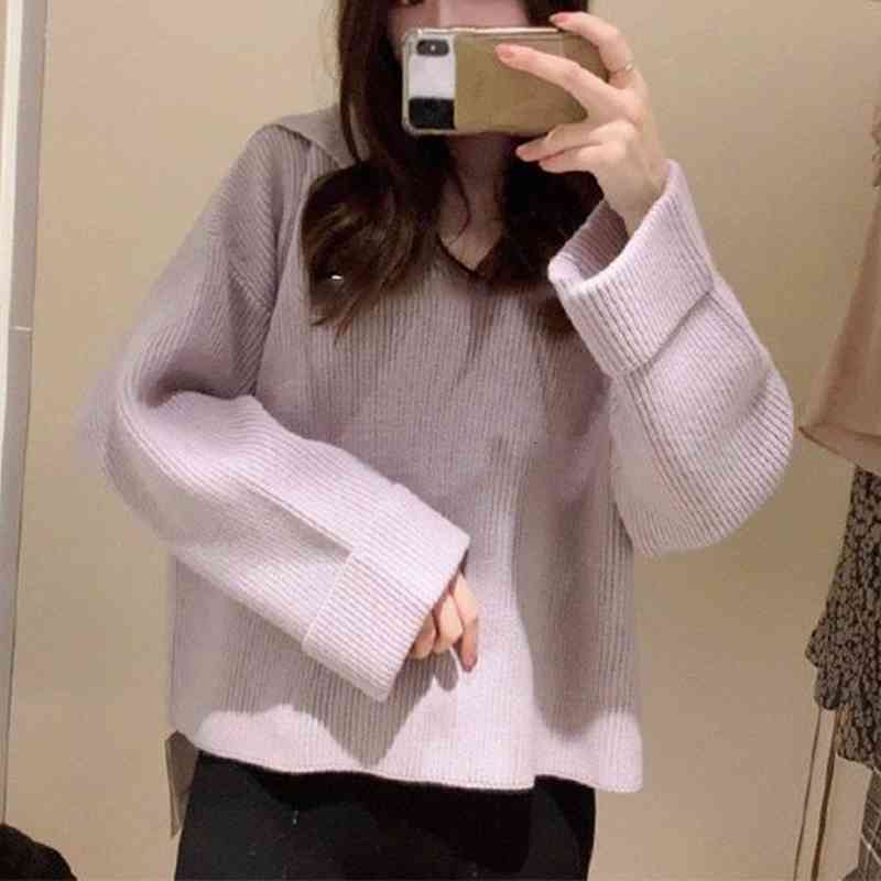 Women's Sweaters Kuzuwata Japanese jumper autumn woman's sweater sweet solid sailor's collar long rib QRPH, 1# shoe box
Women's Sweaters Kuzuwata Japanese jumper autumn woman's sweater sweet solid sailor's collar long rib QRPH, 1# shoe box