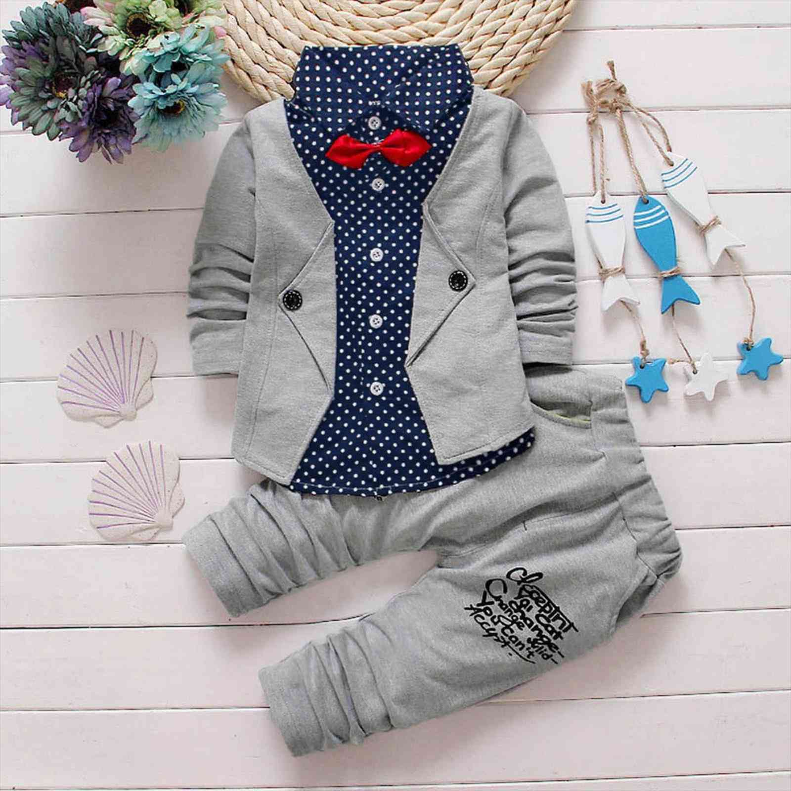 Children Gentry Suits Kids Suit Clothes Dot Printing Bow Sets Baby Boy Christening Wedding Outfits Formal Party Set, White
Children Gentry Suits Kids Suit Clothes Dot Printing Bow Sets Baby Boy Christening Wedding Outfits Formal Party Set, White