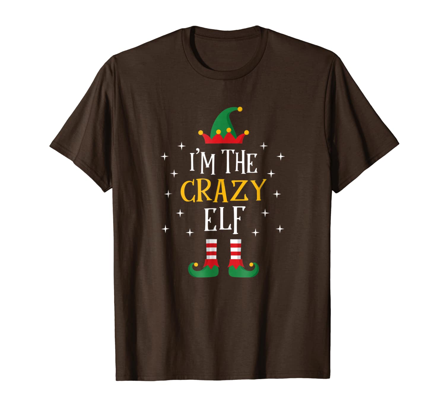 i'm the crazy elf t shirt funny xmas gift family group, White;black