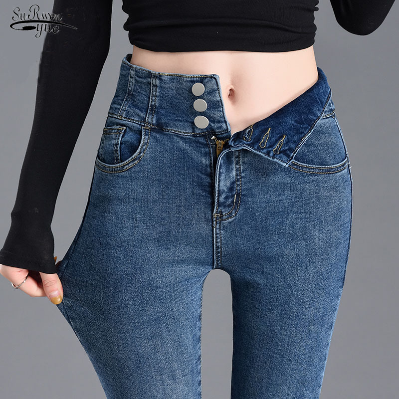 Autumn All-match Black Jeans Skinny High Waist Women Pencil Pants Blue Woman Denim Trousers Boyfriend Style 10835 210521
Autumn All-match Black Jeans Skinny High Waist Women Pencil Pants Blue Woman Denim Trousers Boyfriend Style 10835 210521