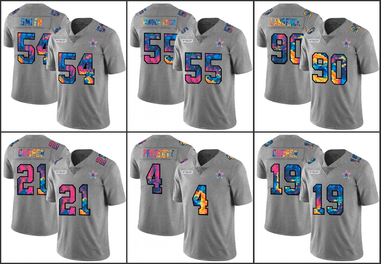 DallasCowboysMen #4 Dak Prescott 19 Amari Cooper 90 Demarcus Lawrence Grey Heather Multi-Color Women Youth Crucial Catch Jersey, Black;red
DallasCowboysMen #4 Dak Prescott 19 Amari Cooper 90 Demarcus Lawrence Grey Heather Multi-Color Women Youth Crucial Catch Jersey, Black;red