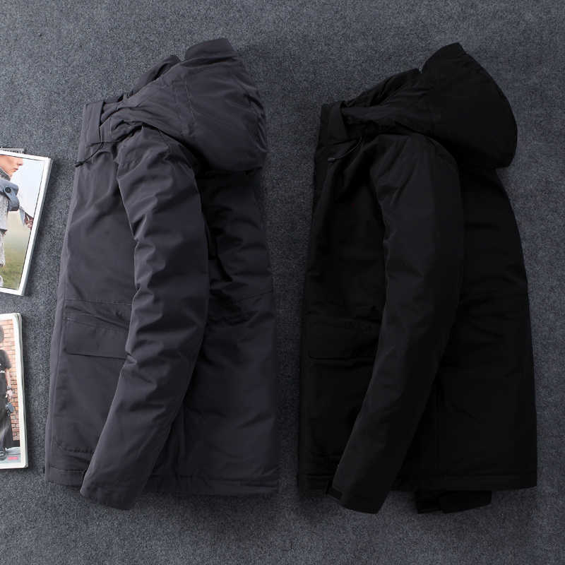 Top Quality White Duck Down Jacket Men Thick Winter Hat Detached Warm Parka Waterproof Windproof -30 Degrees 3069 210818