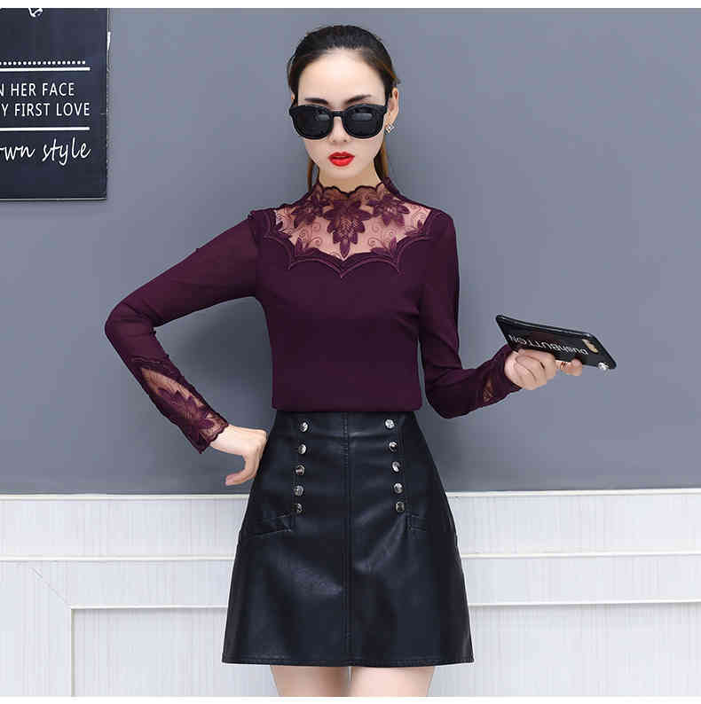Arrival style Female Loose O-neck Plus Size Color Blouse long Sleeve Casual Women tops 176B 30 210506