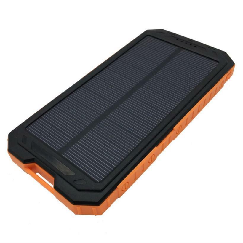 Power Bank Waterproof 200000MAH With Two USB Solar Charger Case Universal Model Batteries