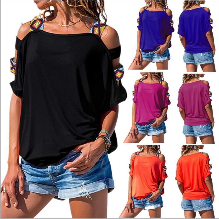 t-shirt women clothes solid off shoulder summer short sleeve shirts casual loose tees designer hollow blusas vestidos costume b5371, White
t-shirt women clothes solid off shoulder summer short sleeve shirts casual loose tees designer hollow blusas vestidos costume b5371, White
