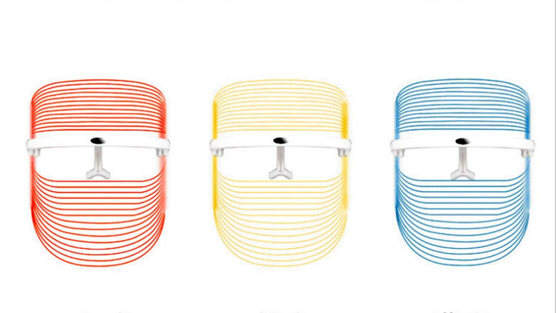 LED Light Therapy Facial Mask USB 3 Colors Skin Care Instrument Face Mask Rejuvenation Wrinkle Ance Removal Beauty Device