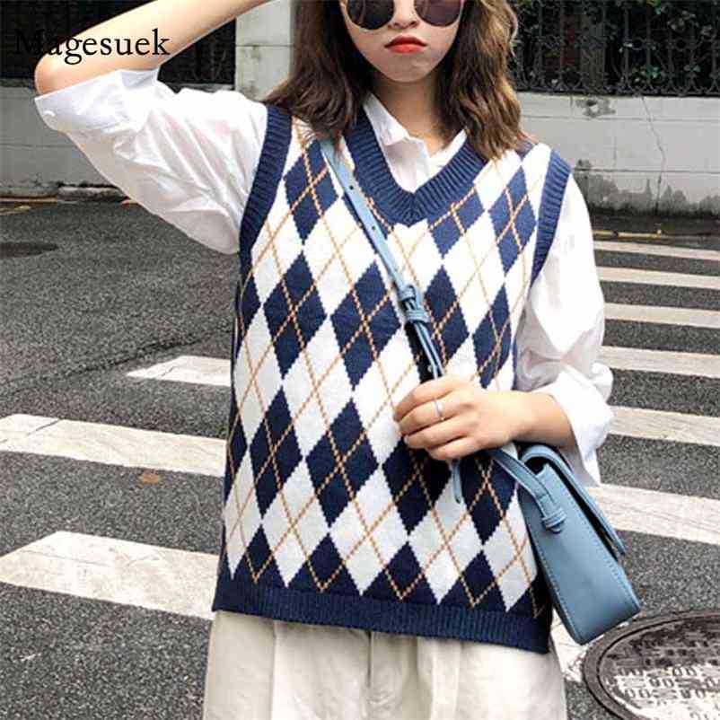 Plaid Knitted Preppy Spring Autumn Style Loose Sweater Vest Women Pullover Argyle Sleeveless s 11832 210518, Khaki
Plaid Knitted Preppy Spring Autumn Style Loose Sweater Vest Women Pullover Argyle Sleeveless s 11832 210518, Khaki