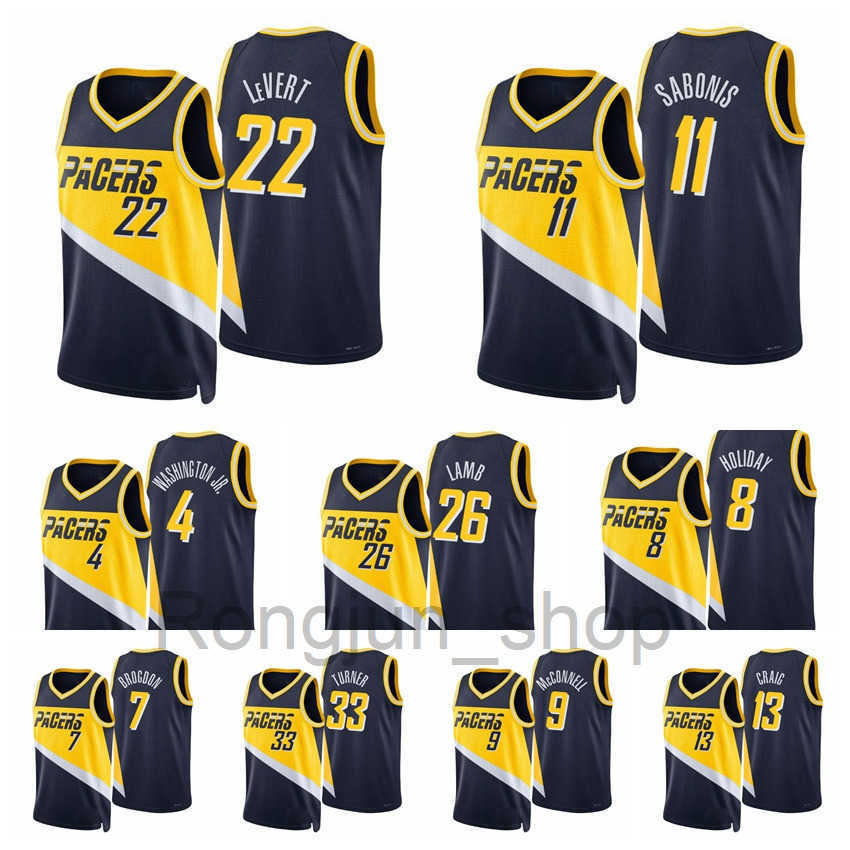 2021-22 75th Anniversary Printed Men Basketball Indiana Malcolm Brogdon Domantas Sabonis Pacer Myles Turner Caris LeVert Chris Duarte McConnell Jersey, Black
2021-22 75th Anniversary Printed Men Basketball Indiana Malcolm Brogdon Domantas Sabonis Pacer Myles Turner Caris LeVert Chris Duarte McConnell Jersey, Black