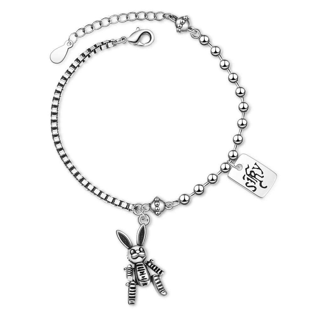 RLX257 Retro bunny bracelet female niche design trendy personality hip hop simple and cold style jewelry, Golden;silver
RLX257 Retro bunny bracelet female niche design trendy personality hip hop simple and cold style jewelry, Golden;silver