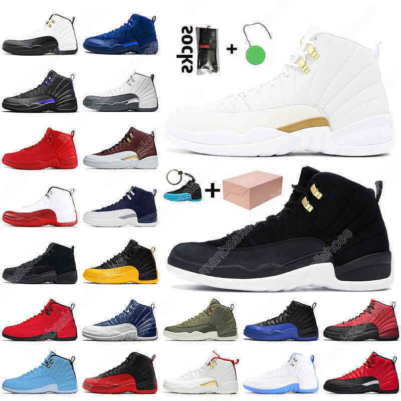 With sock Box Jumpman 12 12 Baketball Shoe OVO White Revere Taxi Univerity Gold Dark Concord Flu Game Men, #14 deep royal blue 40-47
With sock Box Jumpman 12 12 Baketball Shoe OVO White Revere Taxi Univerity Gold Dark Concord Flu Game Men, #14 deep royal blue 40-47