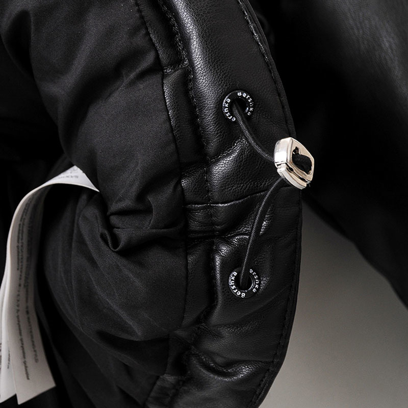 Women Casual Pu Leather Black Coat Stand Collar Office Jacket Long Sleeve Warm Ladies Tops Outerwear Winter Autumn 210414