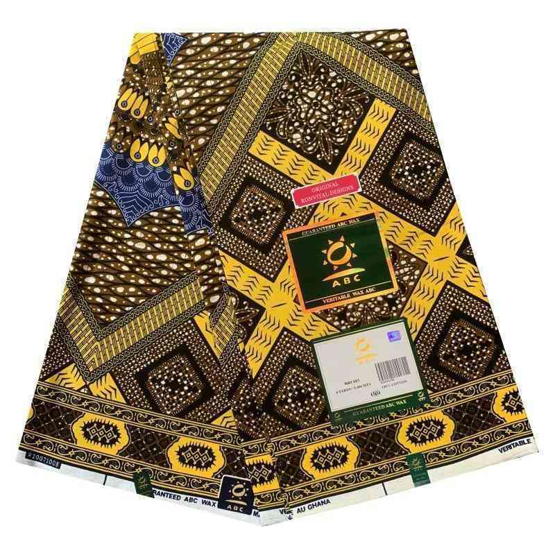 African Fabric Wax African Fabric Real New Ankara African Wax Print 6 yards/lot for women wedding dress 210408