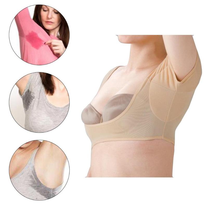 

Camisoles & Tanks Underarm Sweat-absorbent Vest Super Elasticity Short-sleeved T-shirt Shape Sweat Pads Reusable Washable Armpit, Skin