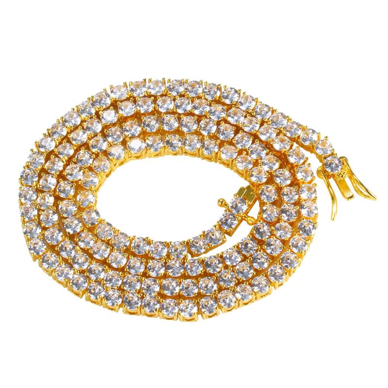 4mm Single Grain Stone Tennis Chain Fashion Hip Hop Row Zircon Necklace Chains
4mm Single Grain Stone Tennis Chain Fashion Hip Hop Row Zircon Necklace Chains