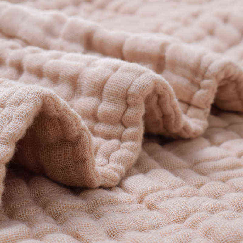 6 Layers Bamboo Cotton Baby Receiving Blanket Infant Kids Swaddle Wrap Blanket Sleeping Warm Quilt Bed Cover Muslin 211029