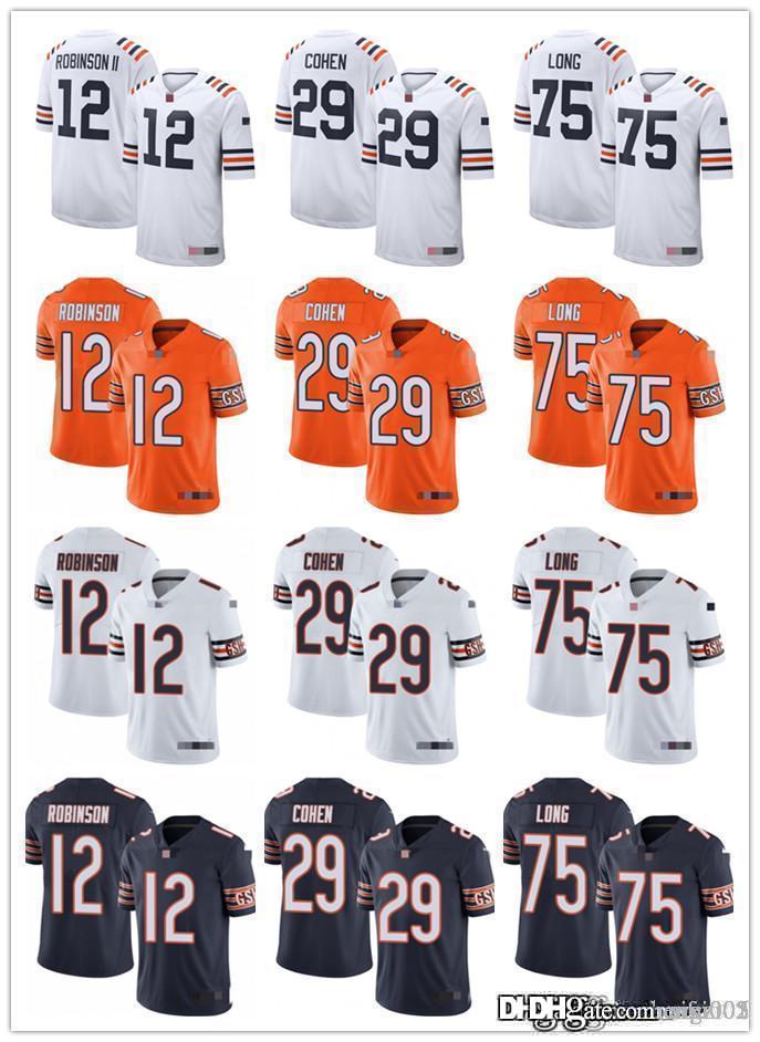 Mens Womens Youth Chicago Bears 29 Tarik Cohen 75 Kyle Long 12 Allen Robinso 100th Season Alternate Custom Football Jerseys, Black;red
Mens Womens Youth Chicago Bears 29 Tarik Cohen 75 Kyle Long 12 Allen Robinso 100th Season Alternate Custom Football Jerseys, Black;red