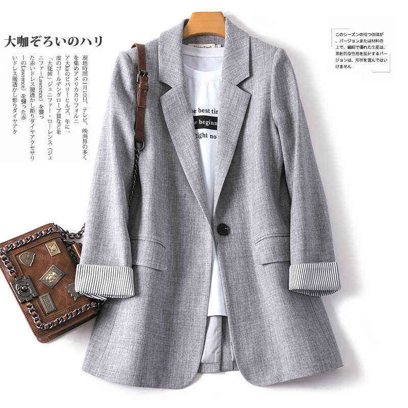 Bella Women Blazer Elegant Business Suits Spring Autumn Office Lady Outerwear Female Casual Blazers Jackets 211122