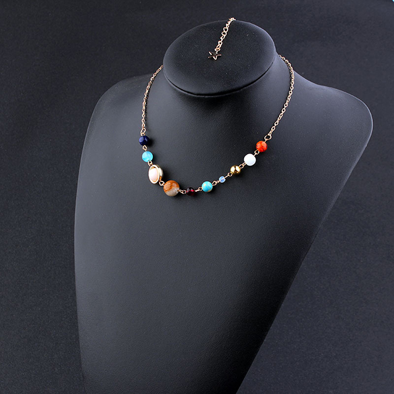 Fashion Alloy Women's Necklaces & Pendants Choker Universe Galaxy The Eight Planets Solar System Beads Neckalce For Women Gift
Fashion Alloy Women's Necklaces & Pendants Choker Universe Galaxy The Eight Planets Solar System Beads Neckalce For Women Gift