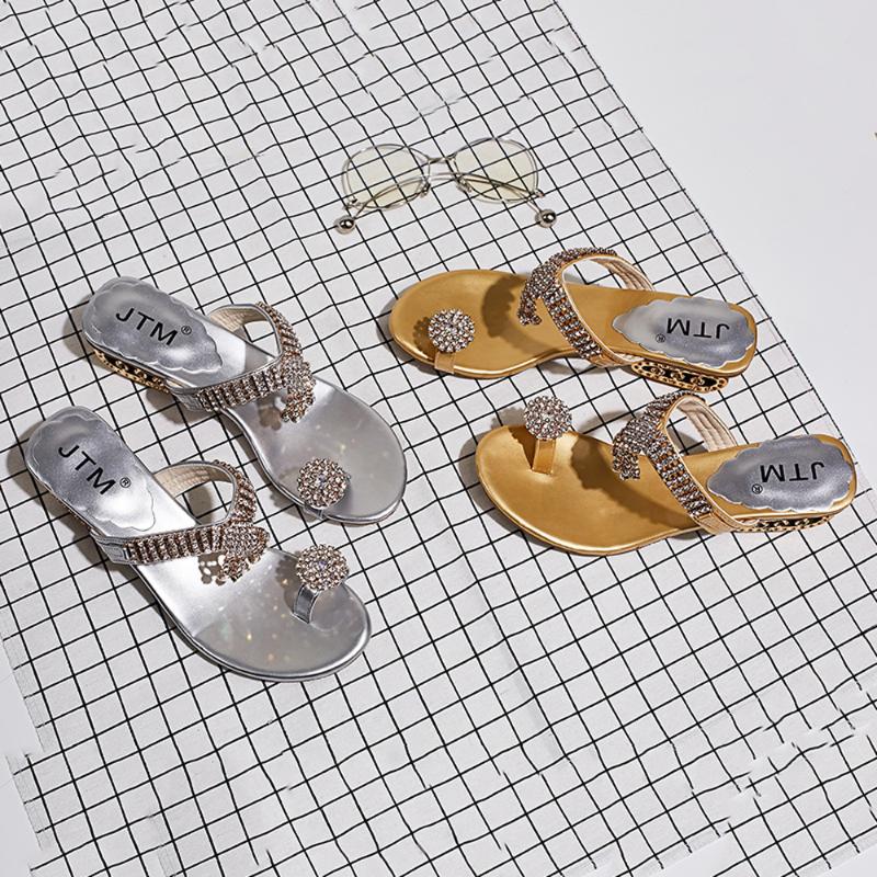 Slippers 2021 Female Women's Sandals Flip Flop Fashion Rhinestone Wedges Round Toe Shoes Crystal High Heels Claquette, Gold
Slippers 2021 Female Women's Sandals Flip Flop Fashion Rhinestone Wedges Round Toe Shoes Crystal High Heels Claquette, Gold